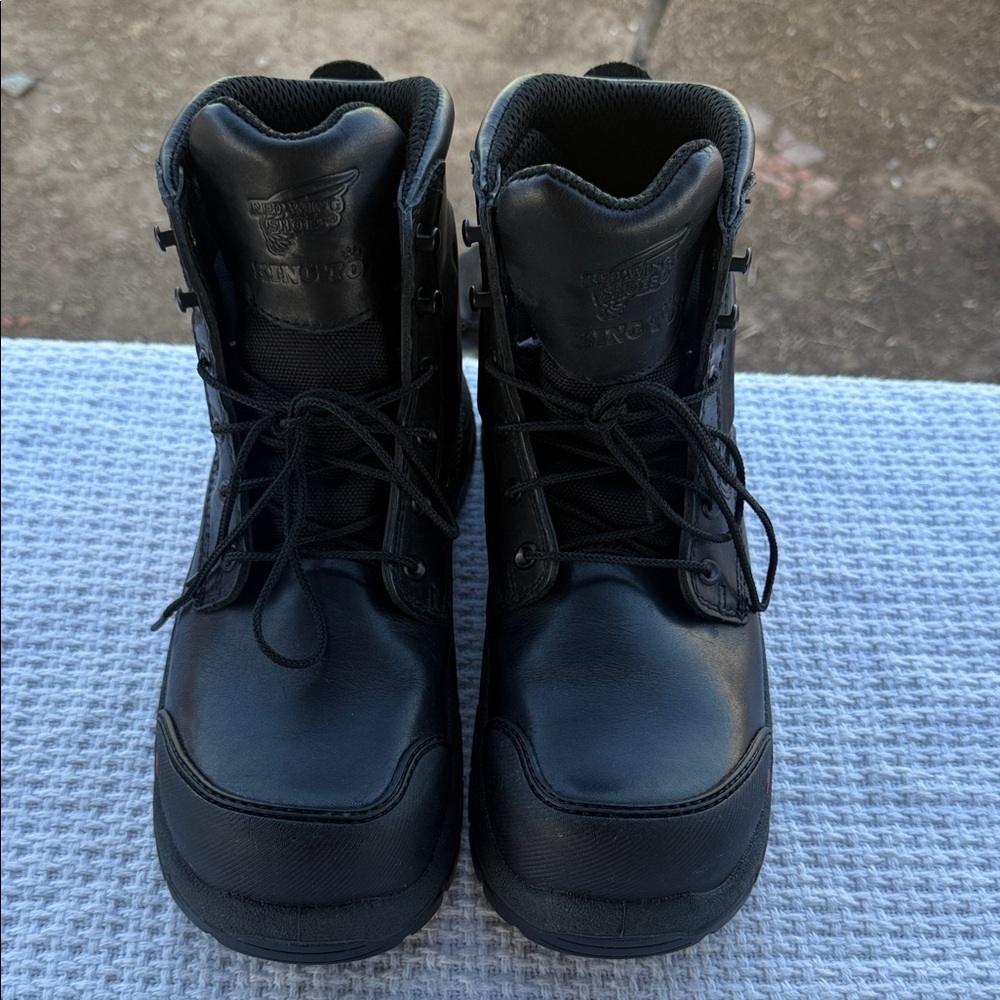 Red Wing Men’s 9/5 oil R. Steel toe Shoes Black Leather Boots
